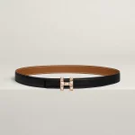 H Infini belt buckle & Reversible leather strap 24 mm